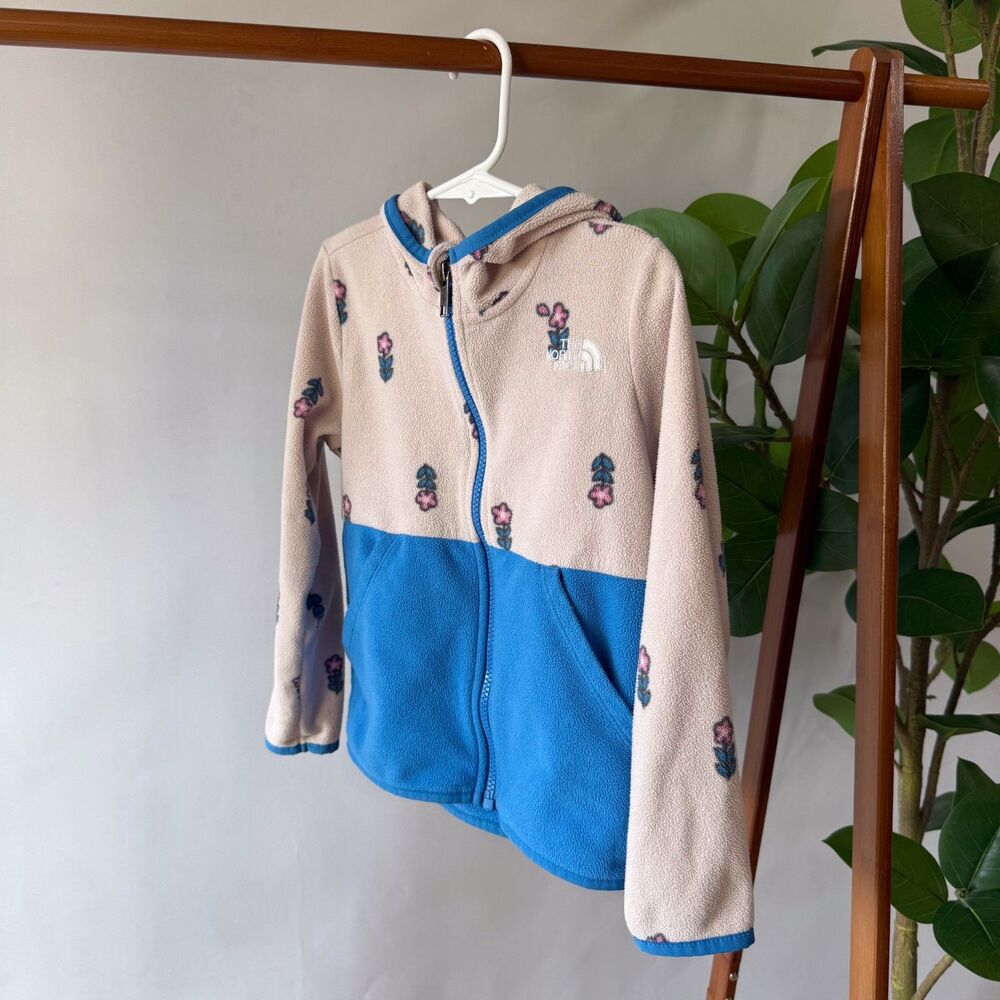 The North Face Kids Floral Fleece Zip-Up Hoodie Size 5